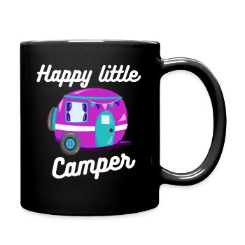 Happy Little Camper Camping Fans Gift - Full Colour Mug - black - Right