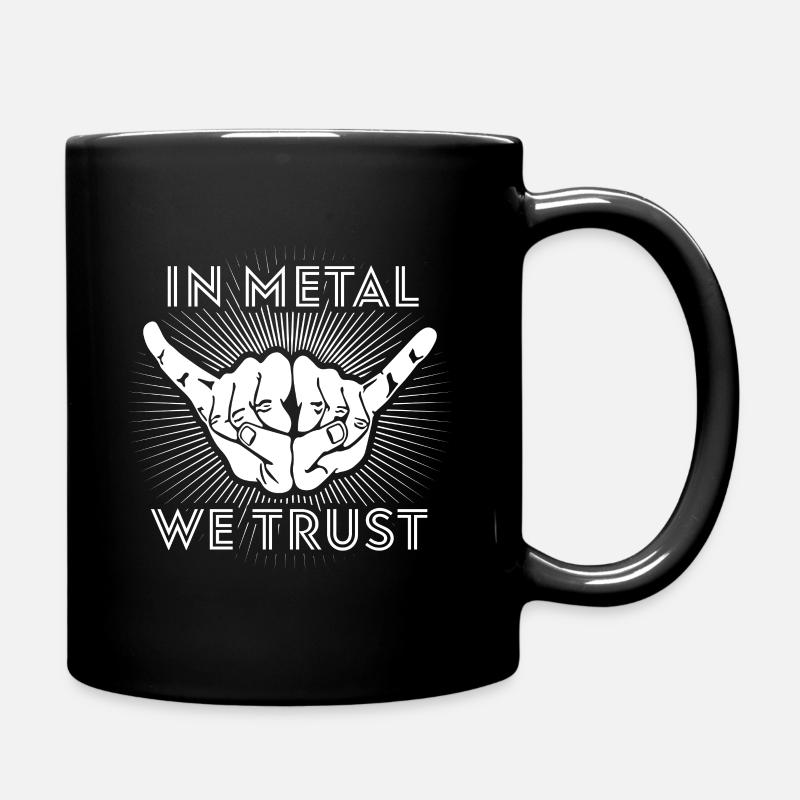 In Metal we trust Rockfinger - Full Colour Mug - black