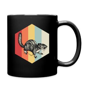 Écureuil, rongeurs, noix, cadeau, animal - Mug uni - noir - Droite