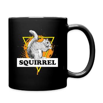 Écureuil noix forêt arbre arbre animal cadeau idée - Mug uni - noir - Droite