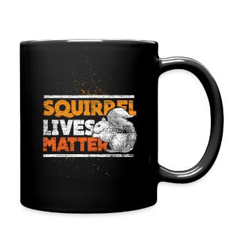 La vie de l'écureuil est importante nature animale vintage - Mug uni - noir - Droite