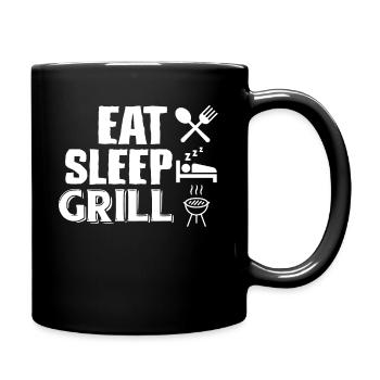 BBQ Grill - Tasse einfarbig - Schwarz - Rechts