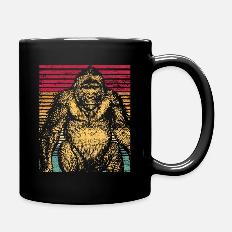 Singe bananier tronc gratter cadeau drôle - Mug uni - noir