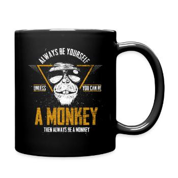 Monkey Primate Gorilla Chimpanzee Animal Zoo Animal Park - Full Colour Mug - black - Right