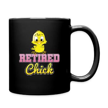 Retired Chick - Full Colour Mug - black - Right