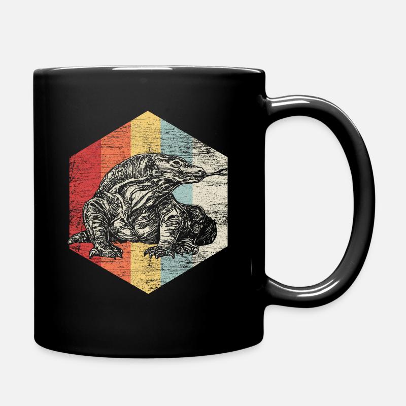 Waran Komodowaran Reptil Echse Krokodil Thailand - Tasse einfarbig - Schwarz