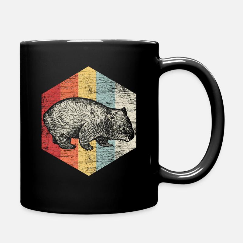 Wombat Tier Australien Lifestyle Geschenk - Tasse einfarbig - Schwarz