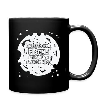 Étang et aquarium cadeau de chemise - Mug uni - noir - Droite
