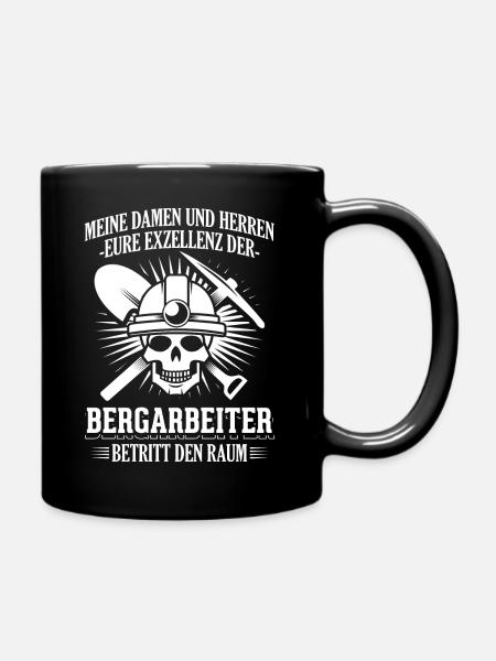 Bergarbeiter - Tasse einfarbig - Schwarz