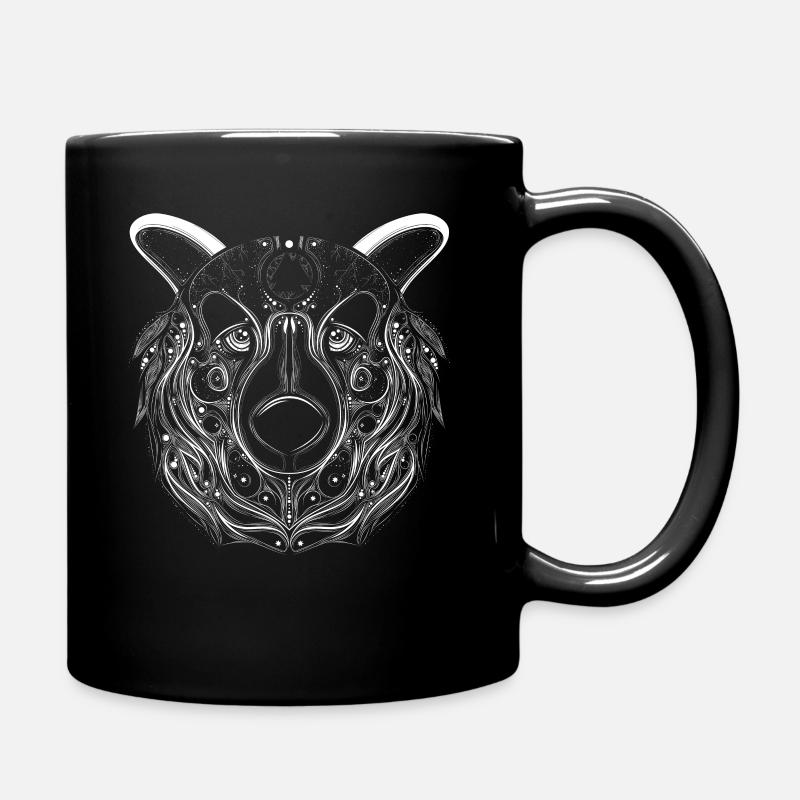 Ours brun ours Grizzly - Mug uni - noir