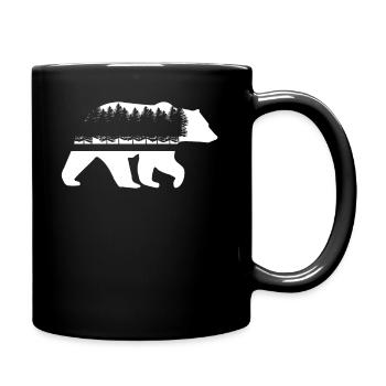 Brown bear black bear gift idea - Full Colour Mug - black - Right