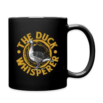 Goose Whisper animal gift village farm - Full Colour Mug - black - Right
