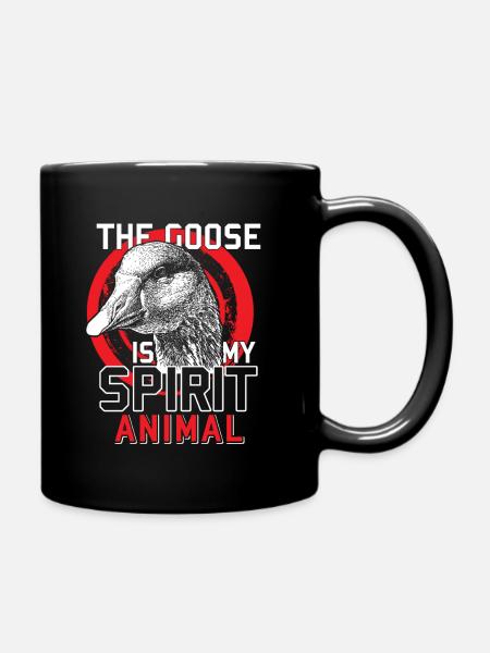 Gans spirituell Tier Geschenk Dorf Bauernhof - Tasse einfarbig - Schwarz