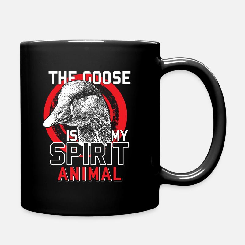 Gans spirituell Tier Geschenk Dorf Bauernhof - Tasse einfarbig - Schwarz