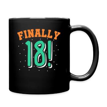 18 years old - Full Colour Mug - black - Right