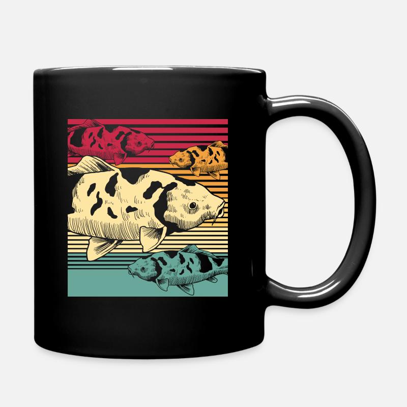 Poisson rétro pêche pêcheur animal mer océan cadeau - Mug uni - noir