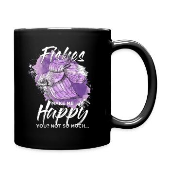 Poisson pêche pêcheur animal mer océan cadeau - Mug uni - noir - Droite
