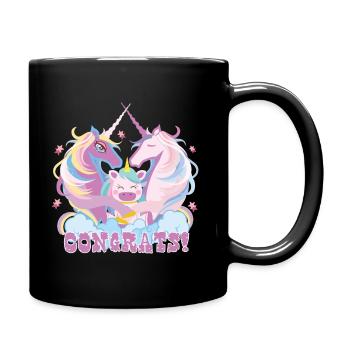 Unicorn nice cool gift - Full Colour Mug - black - Right