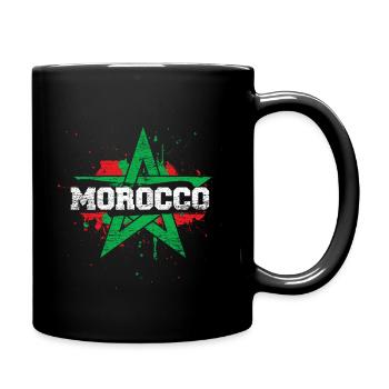 Maroc Pays Drapeau Coupe du Monde Afrique - Mug uni - noir - Droite