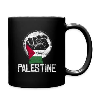Palästina Faust - Tasse einfarbig - Schwarz - Rechts