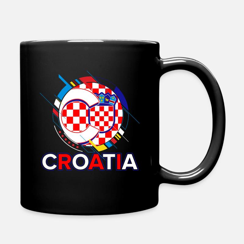 Kroatien - Tasse einfarbig - Schwarz