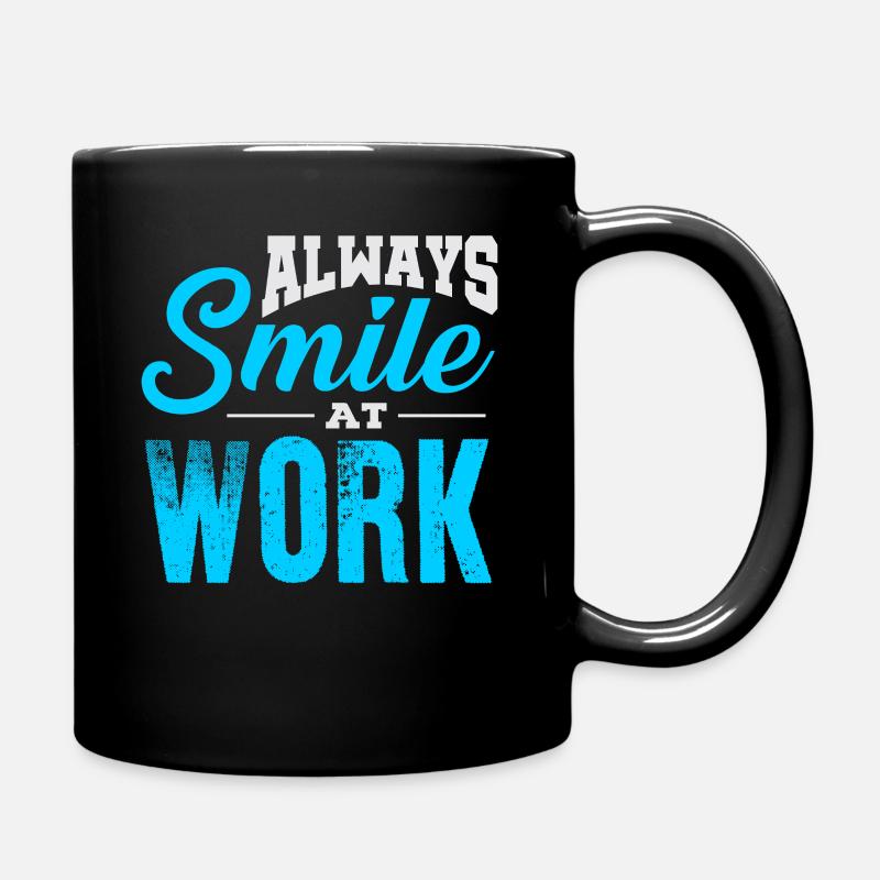 Heureux (au travail) - Mug uni - noir