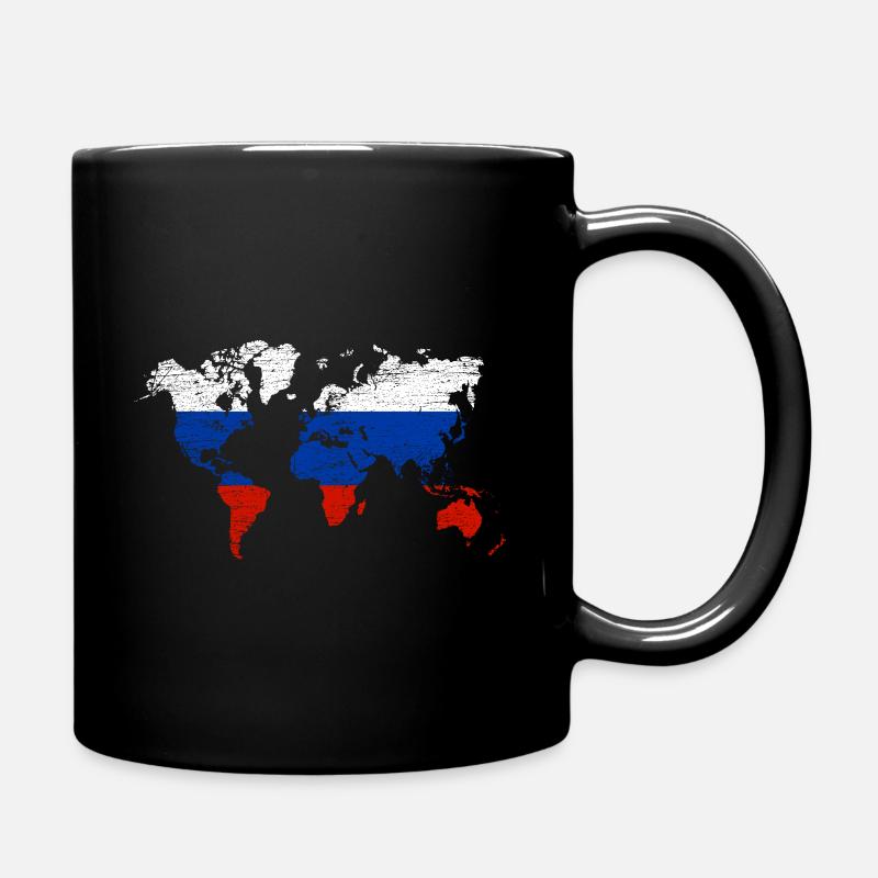 Carte du monde Russie - Mug uni - noir