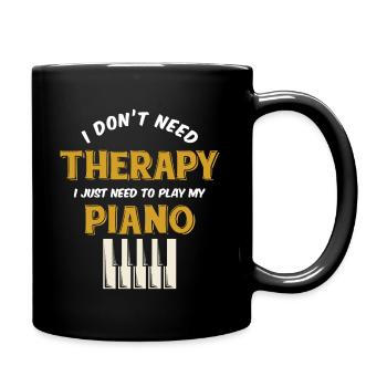 Pianiste piano à queue piano instrument de musique cadeau - Mug uni - noir - Droite