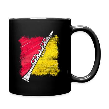 Klarinette Orchester Geschenk Instrument Musik - Tasse einfarbig - Schwarz - Rechts