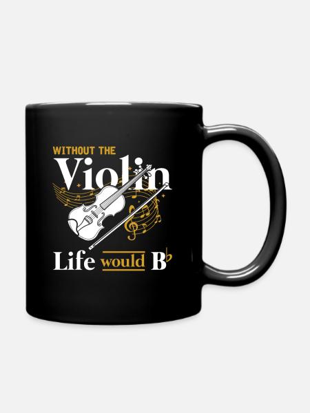 Musik Violine Leben traurig Orchester Geschenk - Tasse einfarbig - Schwarz