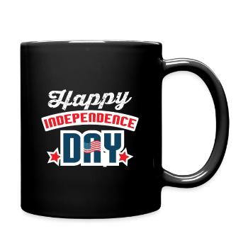 Independence Day 4. Juli - Tasse einfarbig - Schwarz - Rechts