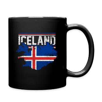 Island - Tasse einfarbig - Schwarz - Rechts