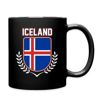 Island - Tasse einfarbig - Schwarz - Rechts