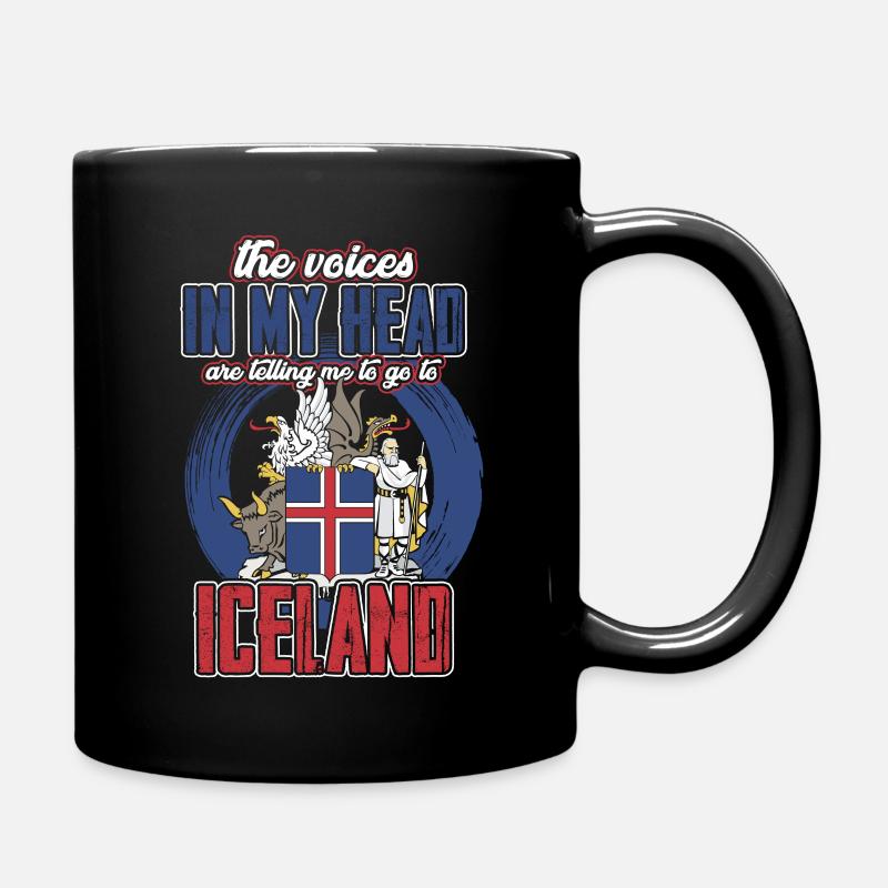 Island - Tasse einfarbig - Schwarz