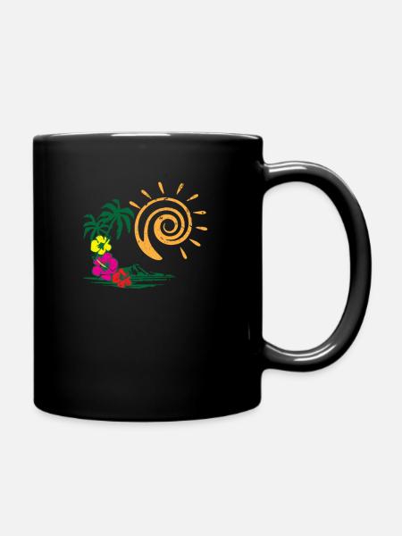 Sommer Sonne - Tasse einfarbig - Schwarz