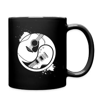 Gitarre Saiten Gitarrist Geschenk Musik Instrument - Tasse einfarbig - Schwarz - Rechts