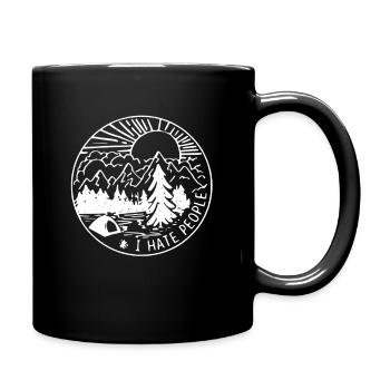 Camping Tents Tent I Hate People Outdoor Gift - Full Colour Mug - black - Right