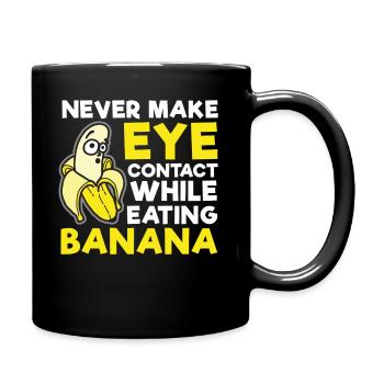 Bananen - Tasse einfarbig - Schwarz - Rechts