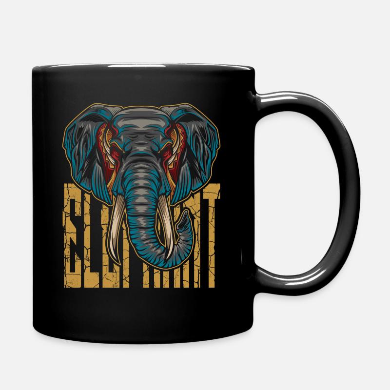 Éléphant - Mug uni - noir