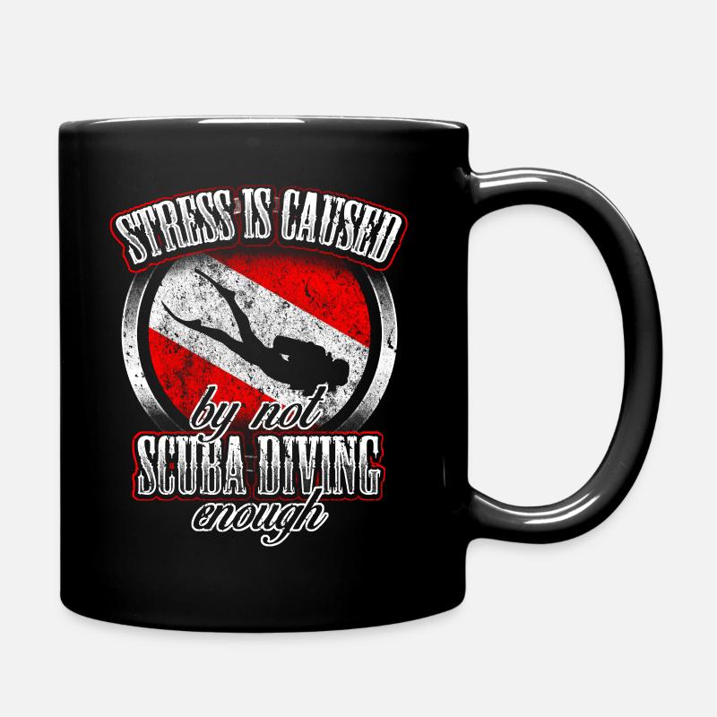 Scuba Diving Taucher Meer Taucherflagge Geschenk - Tasse einfarbig - Schwarz
