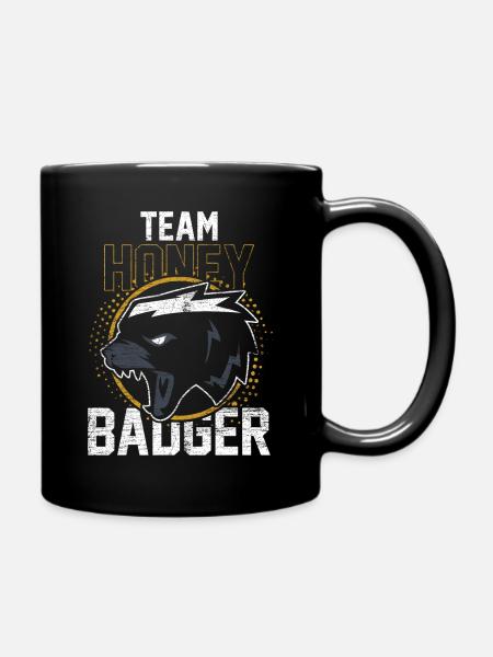 Honey badger gift vintage animal nature - Full Colour Mug - black