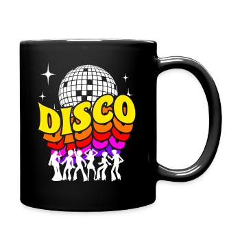 Disco 70s retro shirt - Full Colour Mug - black - Right