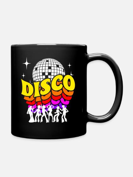 Chemise rétro Disco 70s - Mug uni - noir
