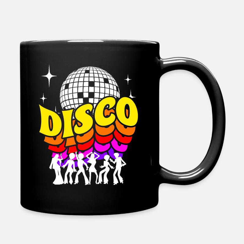 Chemise rétro Disco 70s - Mug uni - noir