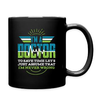 Docteur infirmière infirmière hôpital médecine - Mug uni - noir - Droite