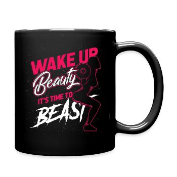 Sport Training Woman Girl Gift Squat - Full Colour Mug - black - Right