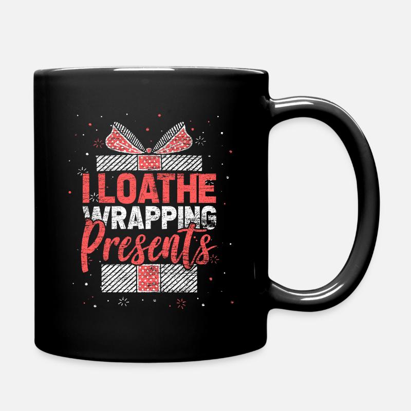 Geschenke einpacken Geschenkpapier Geburtstag - Tasse einfarbig - Schwarz