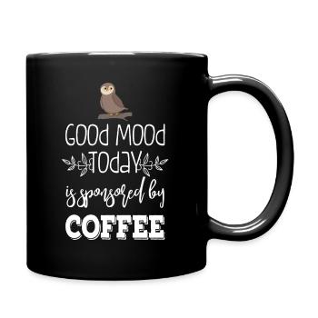 Hibou - Uhu - Kauz - Café - Mug uni - noir - Droite