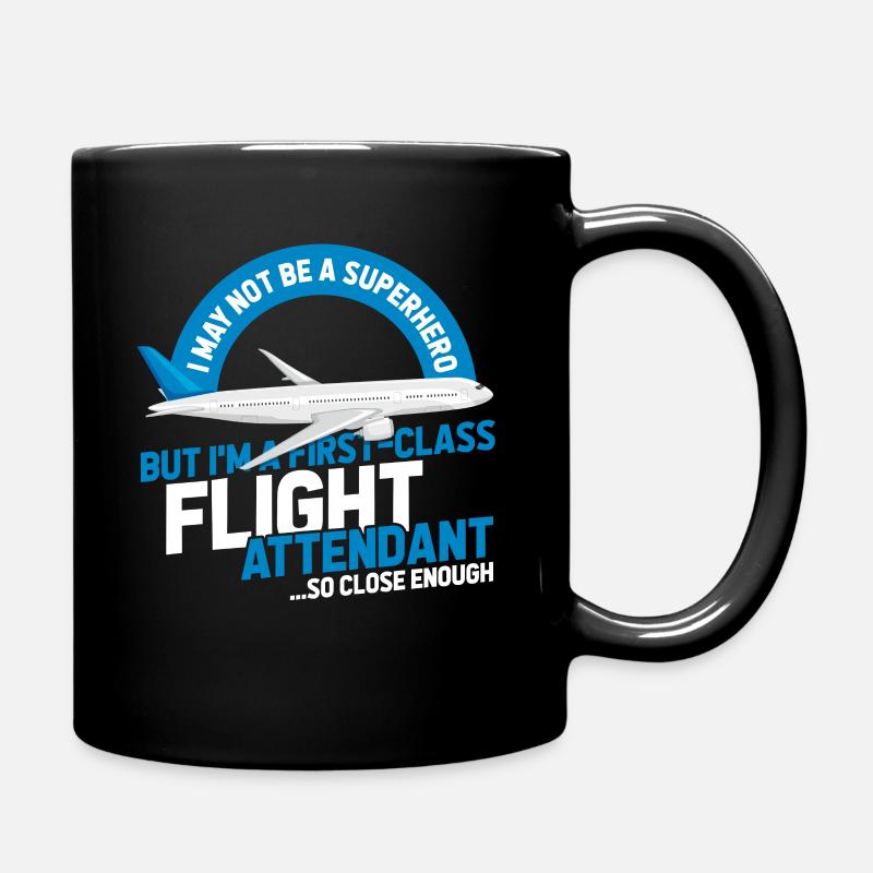 Stewardess - Tasse einfarbig - Schwarz