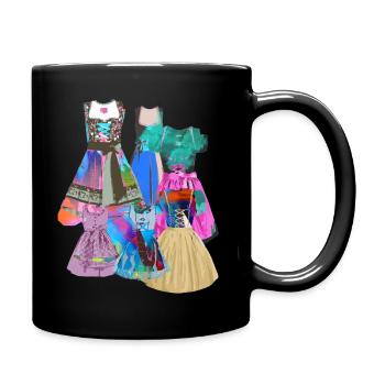 Dirndl splash - Tasse einfarbig - Schwarz - Rechts